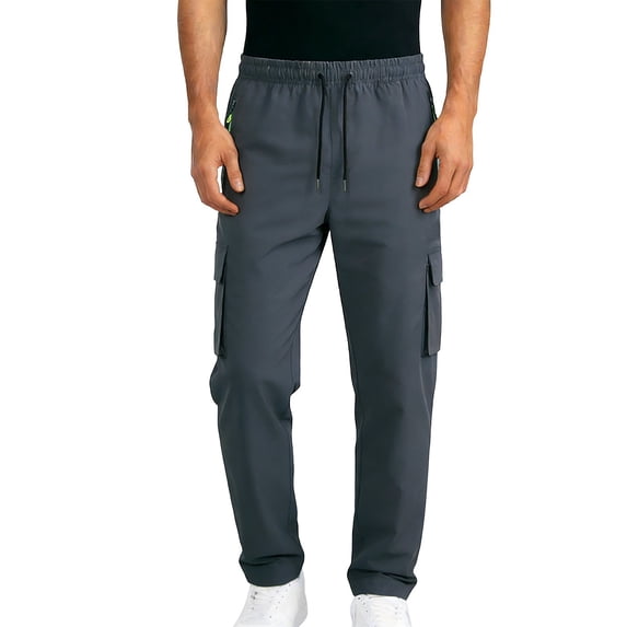 Mens Casual Outdoor Pants Workwear Straight Leg Pocket Hiking Cycling Trousers Clothes