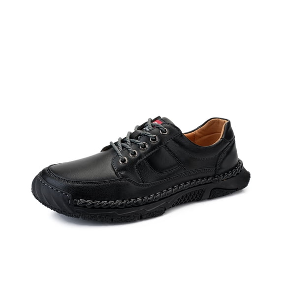 Mens Casual Oxfords Lightweight Breathable Hiking Shoes Comfortable Loafers Slip Resistant Driving Work Shoes Black 11 US