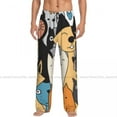 thumbnail image 1 of Mens Casual Pajama Long Pant Loose Elastic Waistband Cat Unicorn Magic Pattern Cozy Sleepwear Home Lounge Pants, 1 of 6