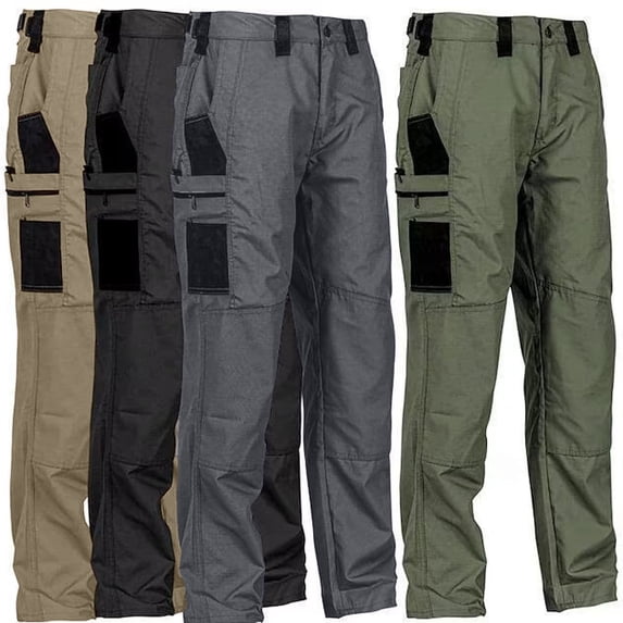 Mens Casual Pants Canvas Heavy Duty Tactical Quick Dry Utility Pockets Utility Work Tactical Pants for Men, L