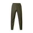 thumbnail image 1 of Mens Casual Pants Elastic Drawstring Waist Lightweight Loose Fit Pleated Slacks Comfy Jogger Work Trousers with Pockets (XL, Army Green), 1 of 4