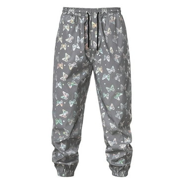 Mens Casual Pants Fashion Drawstring Elastic Waist Baggy Jogging Pants with Pockets Loose Fit Athletic Workout Sport Pants