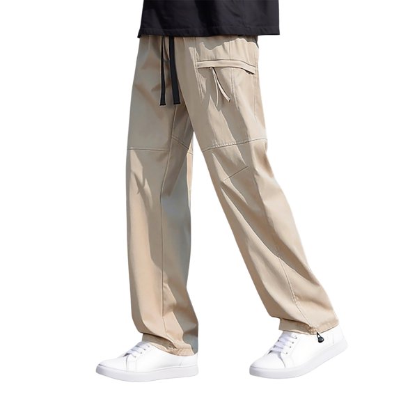 Mens Casual Pants Men's Clothing Men's Spring and Autumn Loose Straight Leg Casual Daily Wear Style Wide Leg Trousers