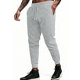 thumbnail image 1 of Mens Casual Pants Waffle Textured Drawstring Stretch Elastic Waist Tapered Joggers with Pockets, 1 of 5