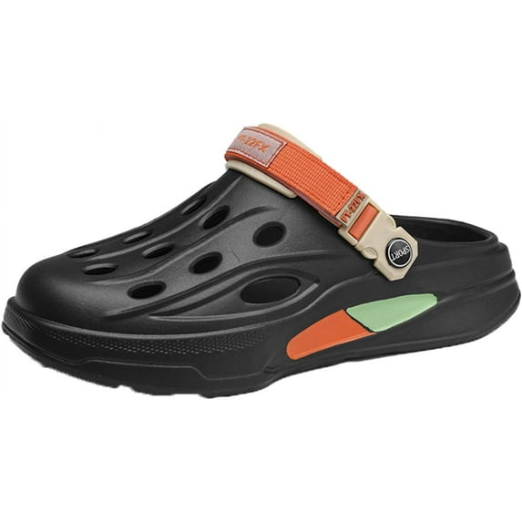 Mens Casual Sandals Breathable Mesh Walking Mules Sneakers Open Back Slip On Shoes Quick-Dry Slippers