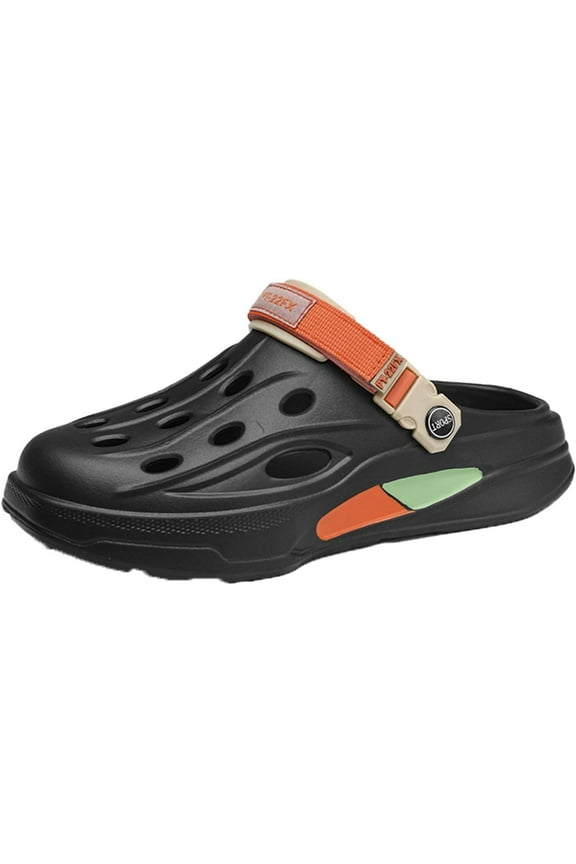 Mens Casual Sandals Breathable Mesh Walking Mules Sneakers Open Back Slip On Shoes Quick-Dry Slippers