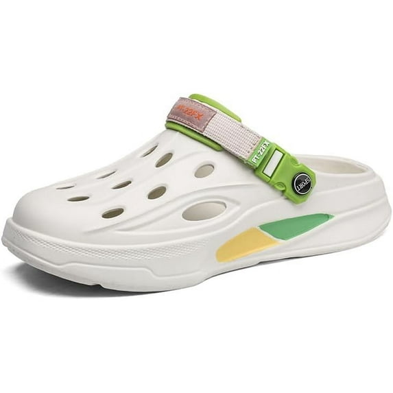 Mens Casual Sandals Breathable Mesh Walking Mules Sneakers Open Back Slip On Shoes Quick-Dry Slippers