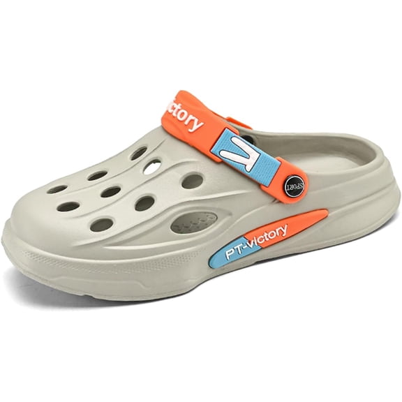 Mens Casual Sandals Breathable Mesh Walking Mules Sneakers Open Back Slip On Shoes Quick-Dry Slippers