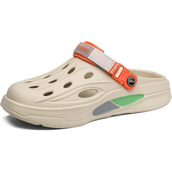 Mens Casual Sandals Breathable Mesh Walking Mules Sneakers Open Back Slip On Shoes Quick-Dry Slippers