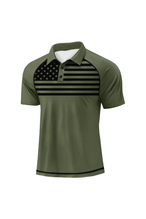 Mens Casual Shirts Anniversary Print Raglan Sleeve Short Sleeve Leisure Mens Undershirts,Army Green,4XL