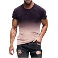 thumbnail image 1 of Mens Casual Shirts Classic Short Sleeve T-Shirts Button Down Cotton Tops Fashion Color Block Loose Fit Blouses, 1 of 5