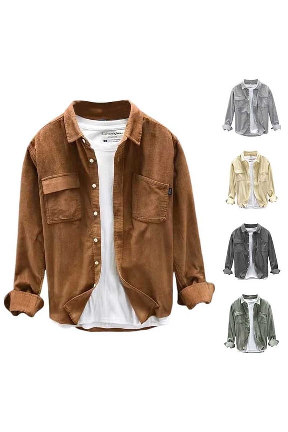 Mens Casual Shirts Long Sleeve Button Down Cargo with Pockets Lape Summer Shirt for Men,GY1,M