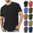 thumbnail image 1 of Mens Casual Shirts, Men's Button Placket Solid Color Short Sleeved Top Lapel Basic Texture Short Sleeved Collar Top/shirt S, White, 1 of 6