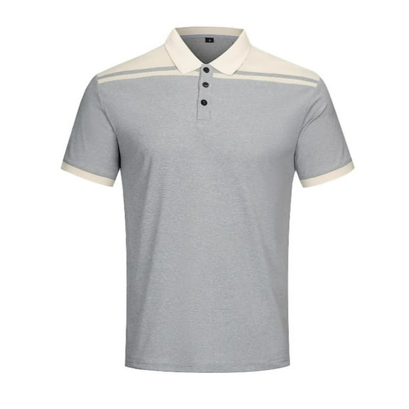 Mens Casual Shirts Qiggri Summer Collar Button Short Sleeved Top Business Top Casual Short Sleeved Top Collar Top/Shirt Men's Shirts