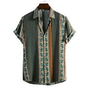 ENCOUTHRE Mens Casual Shirts Summer Dress - Shirt Clothes Fashion Casual Shirts Outfits Clothing for Men Men's , Mens Dress ShirtsBlackS