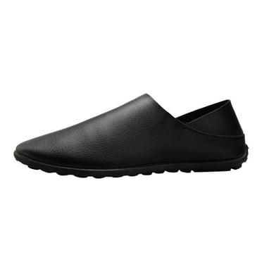 Mens Casual Shoes Leather Stitching Comfortable Slip On Shoes Non Slip Formal Business Work Shoes