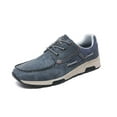 thumbnail image 1 of Mens Casual Shoes Summer Fashion Breathable Sneakers Soft Comfortable Lace-up Walking Shoes Non-slip Driving Shoes Blue 7 US, 1 of 7