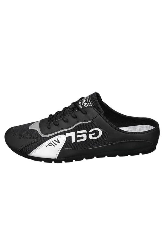Mens Casual Shoes Trendy Casual Shoes Lazy Man Half Slipper Design Fashionable Board Shoes Comfortable Structure For Male Daily Wear And Casual Outfit Matching ,Us Size:7.5