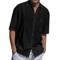 thumbnail image 1 of Mens Casual Short Sleeve Lightweight Beach Loose Fit Summer Tops, 1 of 1