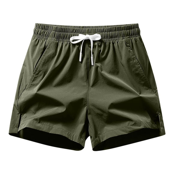 Mens Casual Shorts 5 Inch with Pocket Lightweight Drawstring Workout Athletic Short Pants Quick Dry Active-Shorts