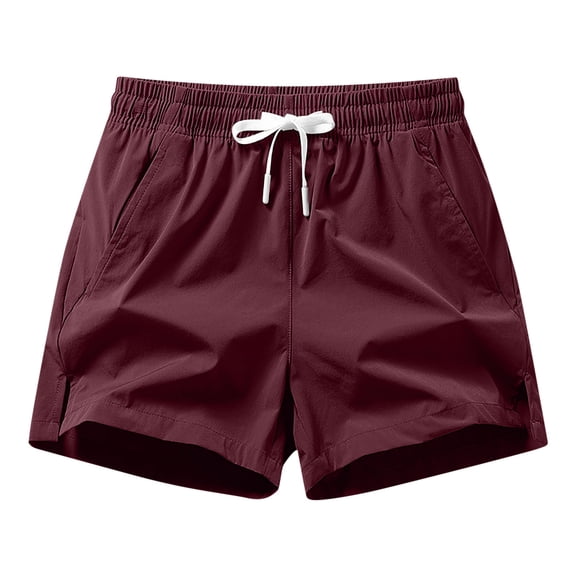 Mens Casual Shorts 5 Inch with Pocket Lightweight Drawstring Workout Athletic Short Pants Quick Dry Active-Shorts