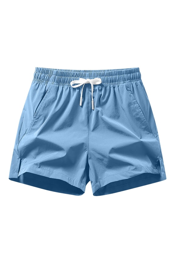Mens Casual Shorts 5 Inch with Pocket Lightweight Drawstring Workout Athletic Short Pants Quick Dry Active-Shorts