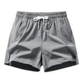 thumbnail image 1 of Mens Casual Shorts 5 Inch with Pocket Lightweight Drawstring Workout Athletic Short Pants Quick Dry Active-Shorts, 1 of 2