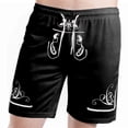 thumbnail image 1 of Mens Casual Shorts Festival Print Half Pant with Drawstring Stretch Breathable Loose Summer Shorts for Men Black XXL, 1 of 4