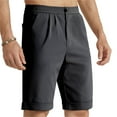 thumbnail image 1 of Mens Casual Shorts Drawstring Shorts Men Elastic Waist Shorts with Pockets Summer Black L, 1 of 5
