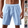 thumbnail image 1 of Mens Casual Shorts - Lightweight Outdoor Work Shorts for Men Casual Work Flat Front Shorts Quick Dry Athletic Workout Gym Shorts Compression Shorts Men, 1 of 7