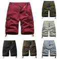 thumbnail image 1 of Mens Casual Shorts Men's Flat Front Short Running Shorts Casual Work Flat Front Shorts Men Fashion Sports Shorts Outdoor Hiking Shorts with Pockets, 1 of 7