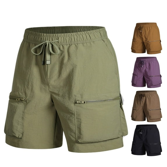 Mens Casual Shorts - Men's Hiking Cargo Shorts Outdoor Casual Work Hiking Shorts Summer Lightweight Quick Dry Shorts Outdoor Hiking Shorts with Pockets