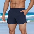 thumbnail image 1 of Mens Casual Shorts Running 3 Inch Inseam Lightweight Athletic Gym Basketball Breathable Summer Beach Shorts for Men Navy XL, 1 of 5