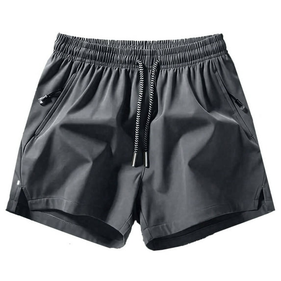 Mens Casual Shorts Solid Color Summer Vacation Beach Shorts Workout Running Shorts with Pockets