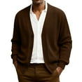 thumbnail image 1 of Mens Casual Slim Fit Cardigans V-Neck Basic Designed Long Sleeve Button Down Knitted Sweaters Lightweight Solid Color Tops Lightweight Solid Color Tops, 1 of 7