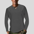 thumbnail image 1 of Mens Casual Slim Fit Long Sleeve T-Shirts Soft Lightweight V-Neck Plain Solid Shirt Men - Soft Comfortable Full Sleeves Fashion Tees for Men Indoor Outdoor Workout, Dark Gray (3X-Large), 1 of 8