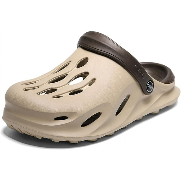 Mens Casual Slip-On Hollow Out Arch Support Clogs Garden Shoes Slip-on Outdoor Beach Slippers