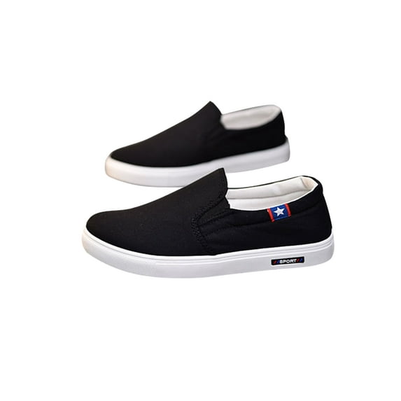 Mens Casual Slip on Shoes Canvas Comfortable Lightweight Loafers Non-Slip Sneakers Breathable Shoes Trend Men's Casual Cloth Shoes Board Shoes