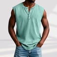 thumbnail image 1 of Mens Casual Solid Color Sleeveless T-Shirts Crew Neck Workout Muscle Tank Tops Summer Outdoor Fashion Streetwear, 1 of 6