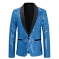thumbnail image 1 of Mens Casual Sport Coat Qiggri Men's Solid Color Sequin Performance Dress Party Suit Jacket, 1 of 3