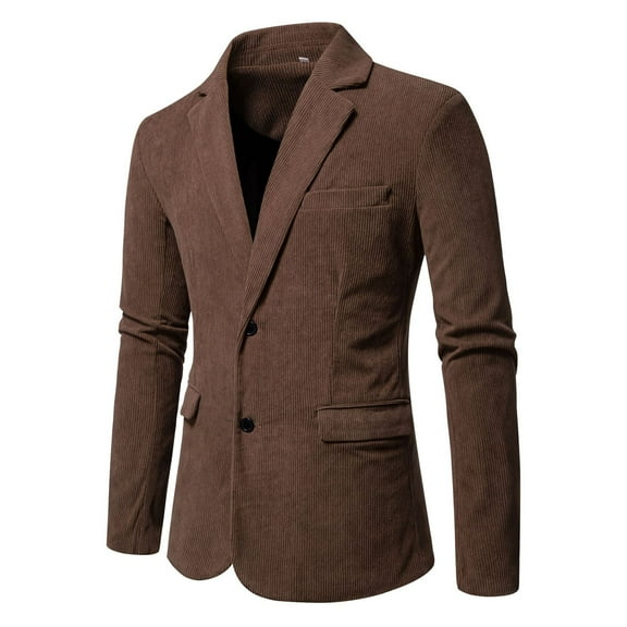 Mens Casual Sport Coat Qiggri Men's Vintage Casual Work Wear Corduroy Suit Blazer Jacket Sport Coat