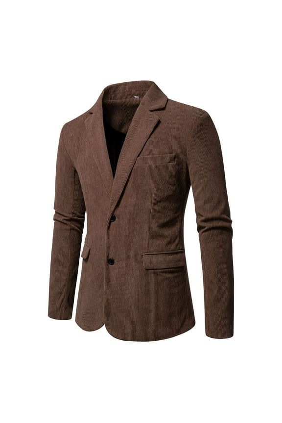 Mens Casual Sport Coat Qiggri Men's Vintage Casual Work Wear Corduroy Suit Blazer Jacket Sport Coat