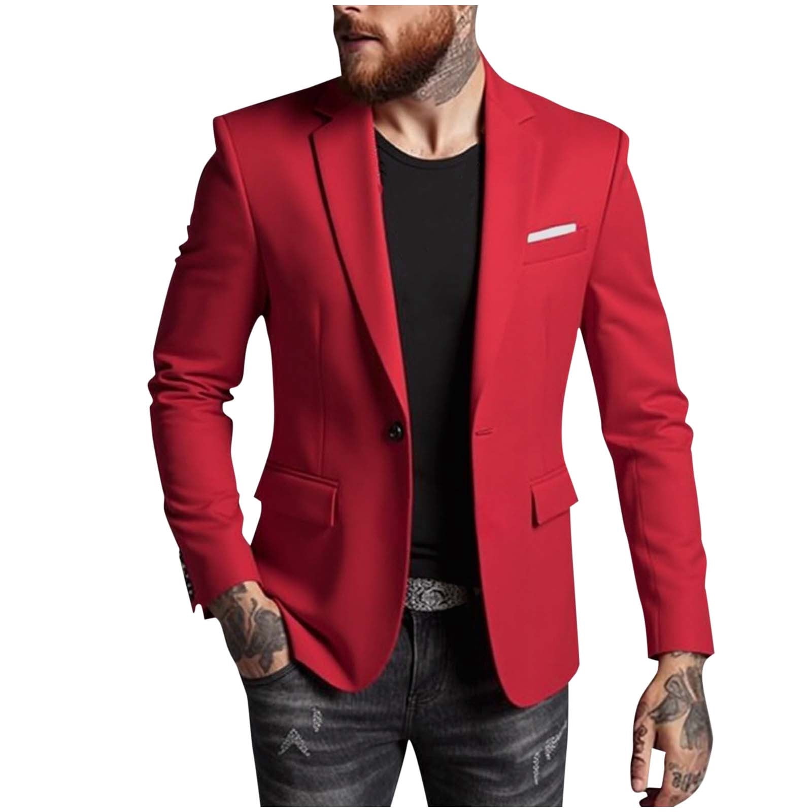 Mens Casual Sport Coat Qiggri Mens Blazer Jacket Slim Fit Casual