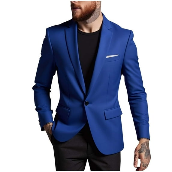 Mens Casual Sport Coat Qiggri Mens Blazer Jacket Slim Fit Casual One Button Sport Coats