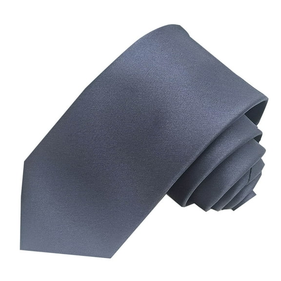 Mens Casual Style Tie Fashion Business 8cm Dress Shirt Solid Polyester Hand Tie Navy