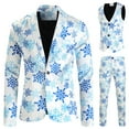 thumbnail image 1 of Mens Casual Suit Printed Christmas Jacket Pants Vest Three Set Of Men Suits & Sets, 1 of 9