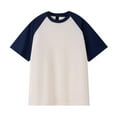 thumbnail image 1 of Mens Casual Summer Pullover Raglan Short Sleeve Color Block Shirt Vacation Holiday Tops Fathers Gift, 1 of 3