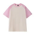 thumbnail image 1 of Mens Casual Summer Pullover Raglan Short Sleeve Color Block Shirt Vacation Holiday Tops Fathers Gift, 1 of 3