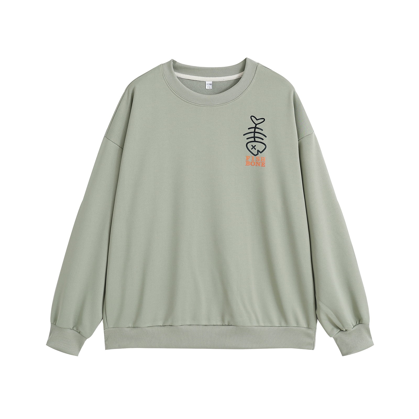 Buy Men's Fishbone Print Casual Sweatshirt at Ubuy Liberia