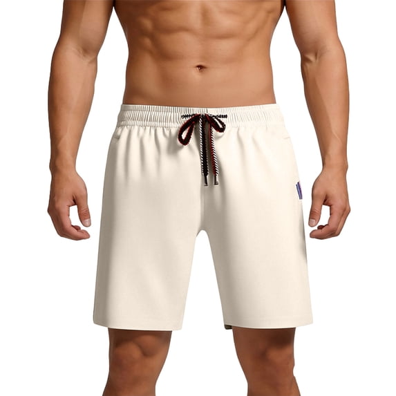 Mens Casual Walkshorts 9" Inseam Lightweight Summer Performance Training Short Pants Above Knee Elastic Waist Drawstring with Pockets